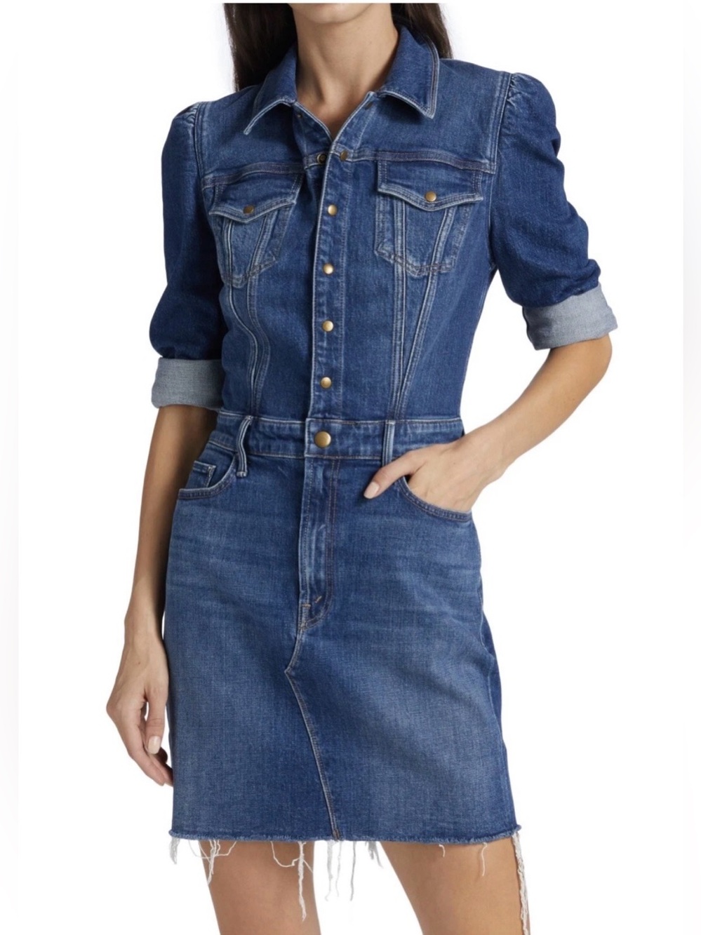 MOTHER THE PUFFY BRUISER MINI DRESS